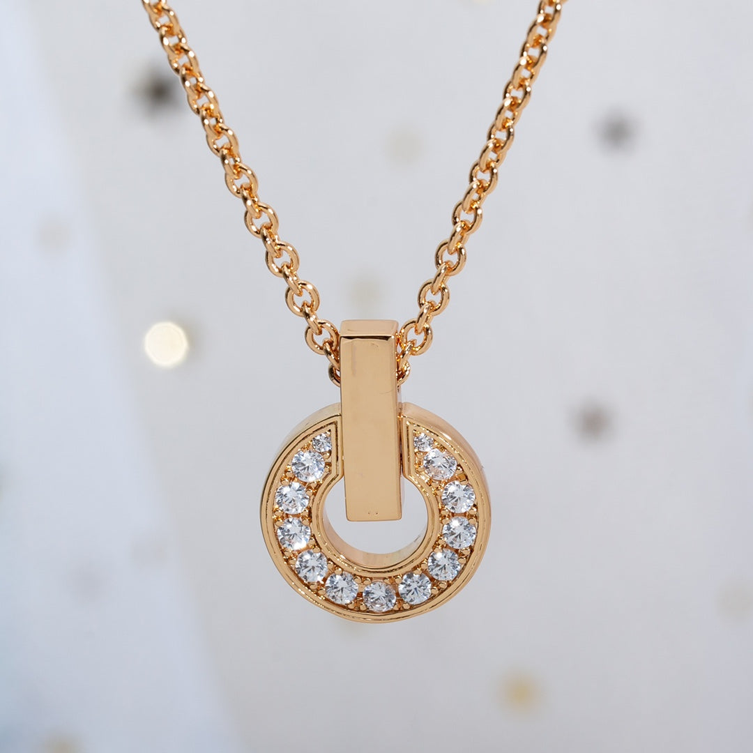 [Marin]GARI NECKLACE PINK GOLD DIAMOND