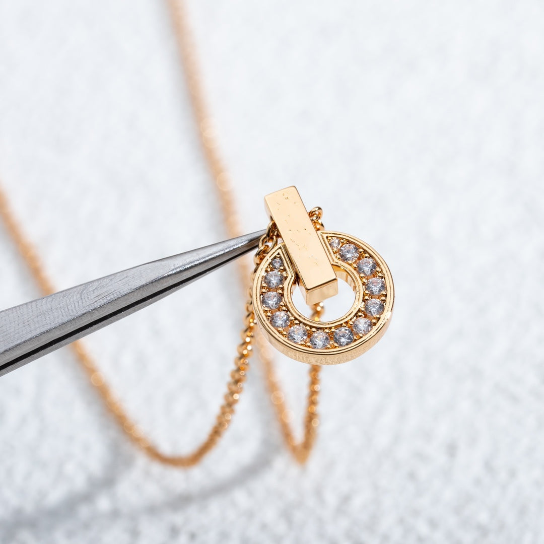 [Marin]GARI NECKLACE PINK GOLD DIAMOND