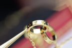 [Marin]LOVE NECKLACE DOUBLE RING GOLD