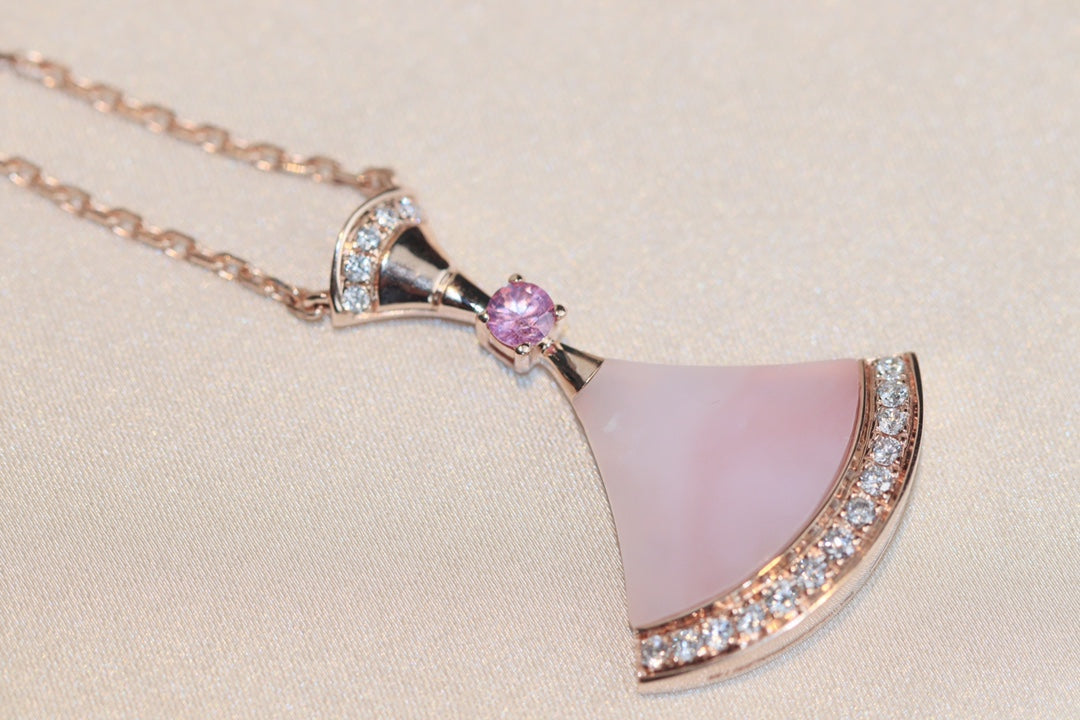 [Marin]DREAM NECKLACE PINK MOP DIAMOND