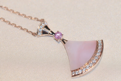 [Marin]DREAM NECKLACE PINK MOP DIAMOND