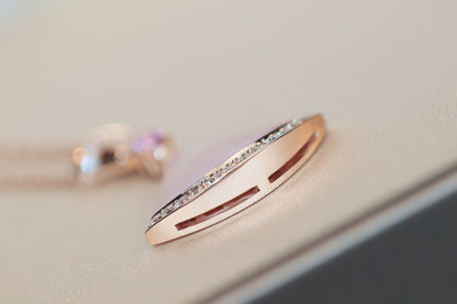 [Marin]DREAM NECKLACE PINK MOP DIAMOND