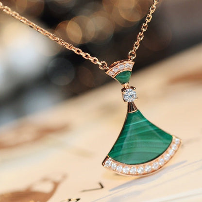 [Marin]DREAM NECKLACE MALACHITE DIAMOND
