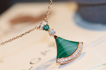 [Marin]DREAM NECKLACE MALACHITE DIAMOND