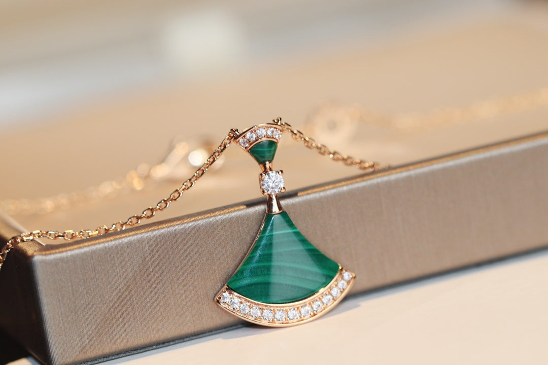 [Marin]DREAM NECKLACE MALACHITE DIAMOND