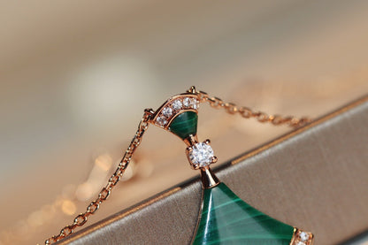 [Marin]DREAM NECKLACE MALACHITE DIAMOND