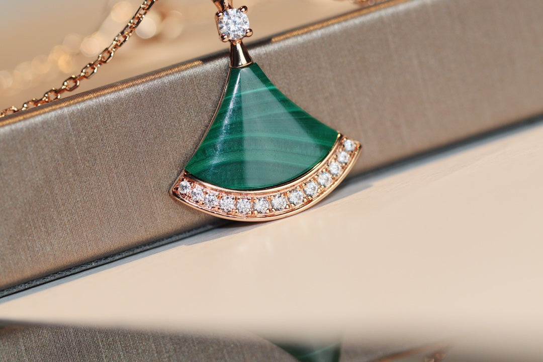 [Marin]DREAM NECKLACE MALACHITE DIAMOND