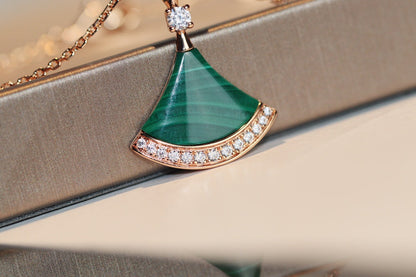 [Marin]DREAM NECKLACE MALACHITE DIAMOND