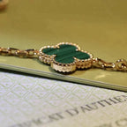 [⭐Shinejoy] COLLECTION DE BRACELETS CLOVER 5 MOTIFS MALACHITE