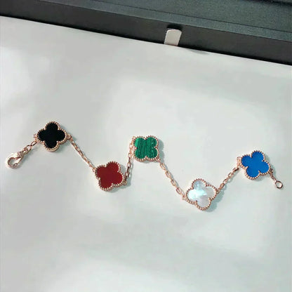 [Marin]CLOVER 5 MOTIFS MULTICOLOR BRACELET