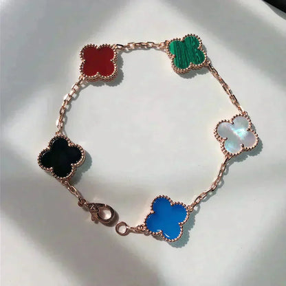 [Marin]CLOVER 5 MOTIFS MULTICOLOR BRACELET