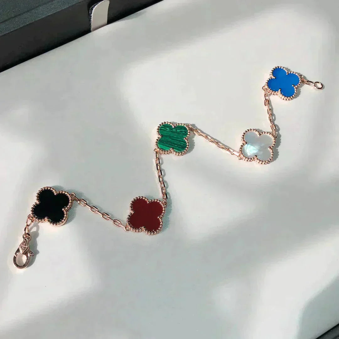 [Marin]CLOVER 5 MOTIFS MULTICOLOR BRACELET