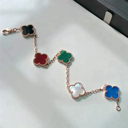 [Marin]CLOVER 5 MOTIFS MULTICOLOR BRACELET