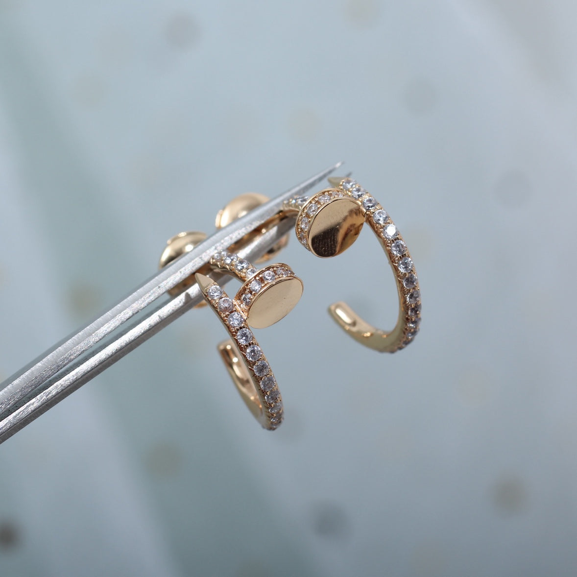 [Marin]ジュスト イヤリング 12.75MM ピンクゴールド ダイヤモンド