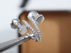 [Marin]JUSTE EARRINGS 12.75MM SILVER DIAMOND