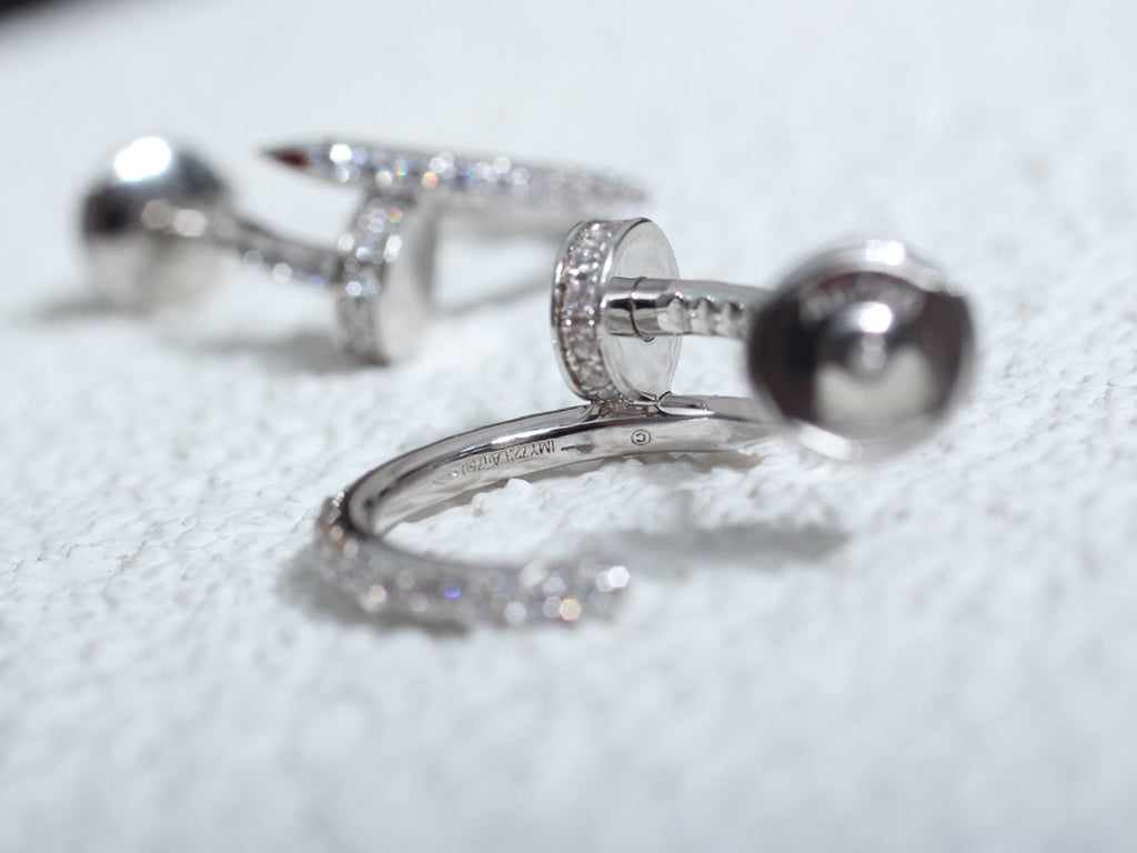 [Marin]JUSTE EARRINGS 12.75MM SILVER DIAMOND
