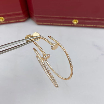 [Marin-Jewelry]JUSTE EARRINGS FULL DIAMONDS 1.8MM