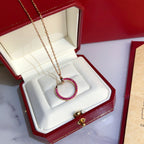 [Marin]JUSTE UN CLOU COLLIER OR DIAMANTS ROUGE