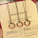 [Marin]JUSTE UN CLOU COLLIER OR DIAMANTS ROUGE