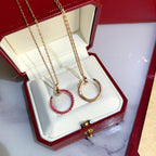 [Marin]JUSTE UN CLOU COLLIER OR DIAMANTS ROUGE