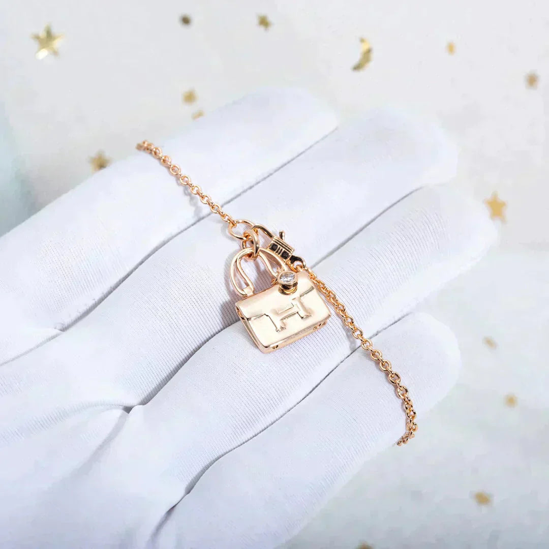 [Marin]AMULETTE PEDANT ROSE GOLD NECKLACE