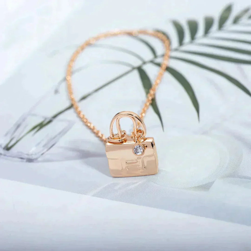 [Marin]AMULETTE PEDANT ROSE GOLD NECKLACE