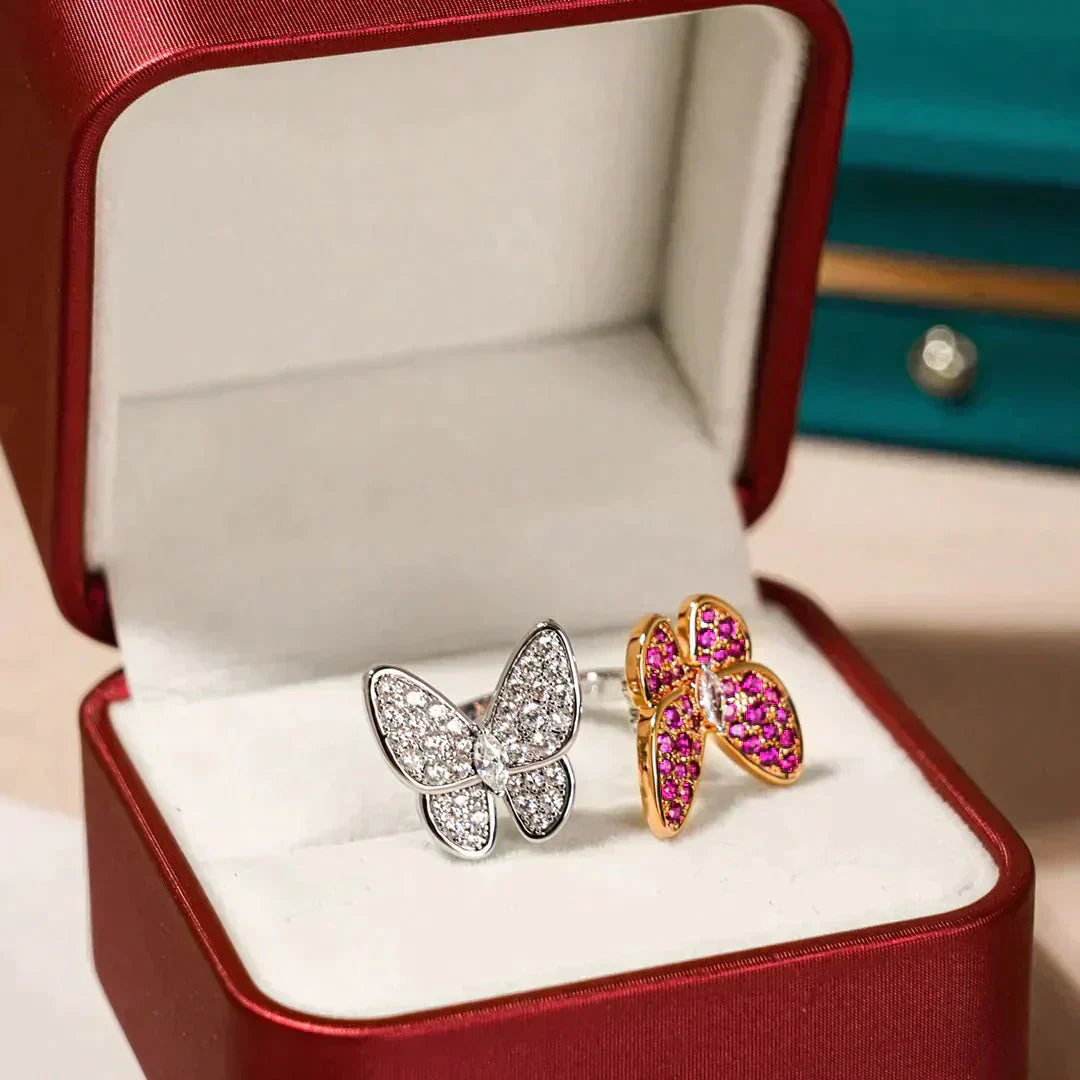 [Marin]TWIN BUTTERFLY DIAMOND RING