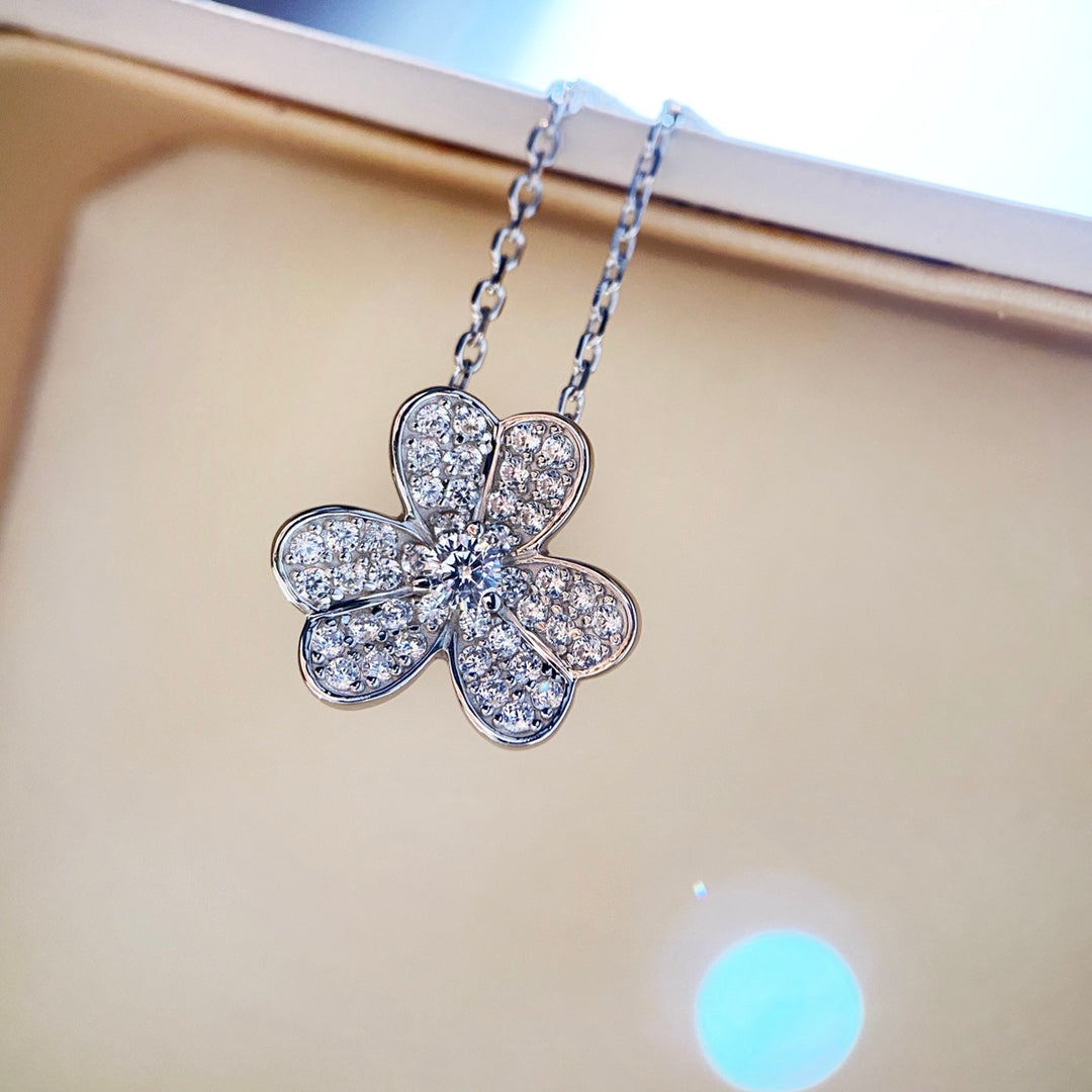 [Marin-Jewelry]クローバー ダイヤモンド ネックレス シルバー