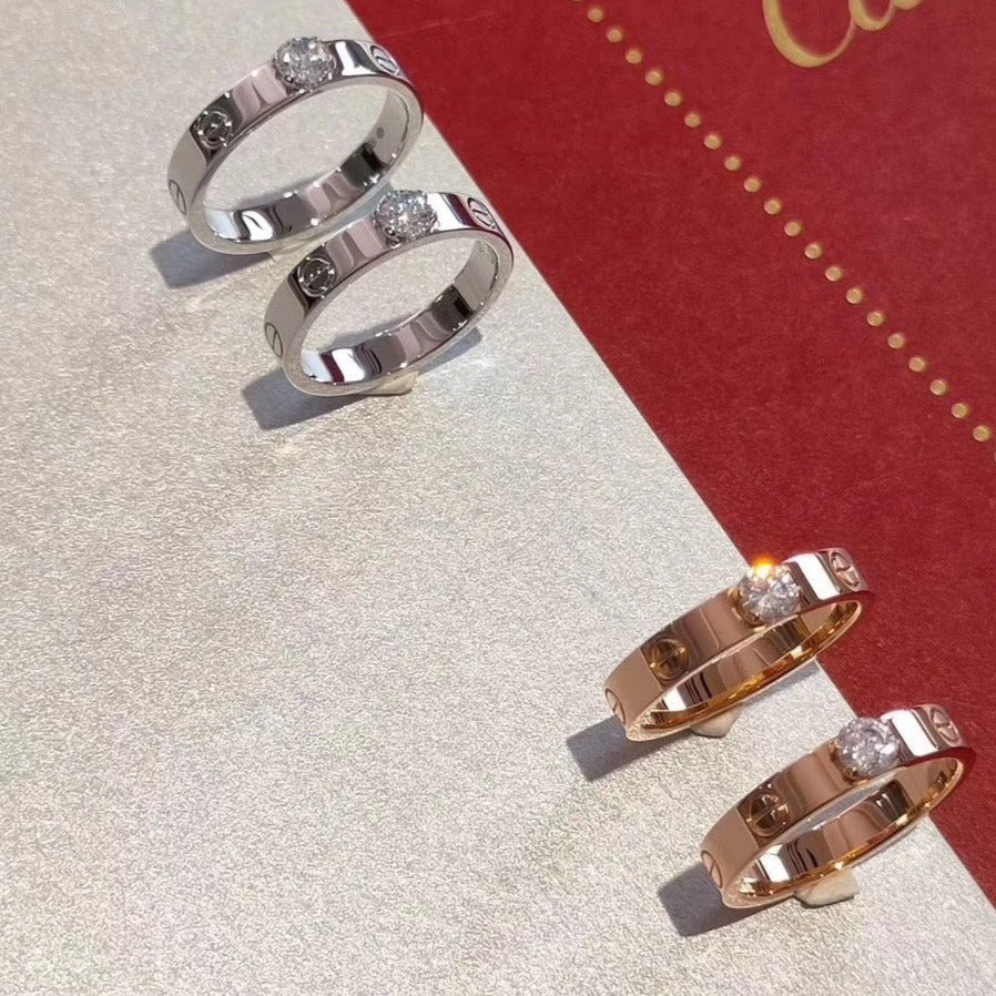 [Marin]LOVE RING 3.6MM 1 BIG DIAMOND
