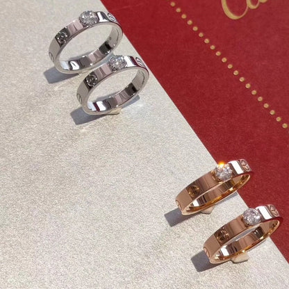 [マリンジュエリー]LOVEリング 3.6MM 1Pダイヤモンド