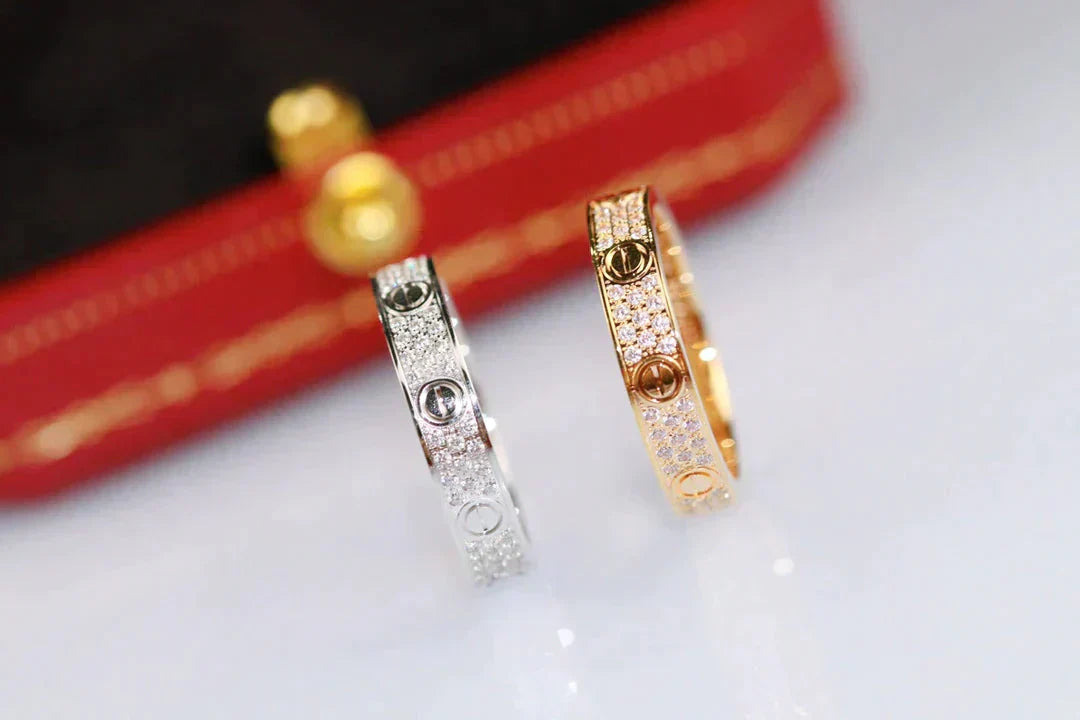 [Marin]LOVE RING 3.6MM DIAMOND PAVED