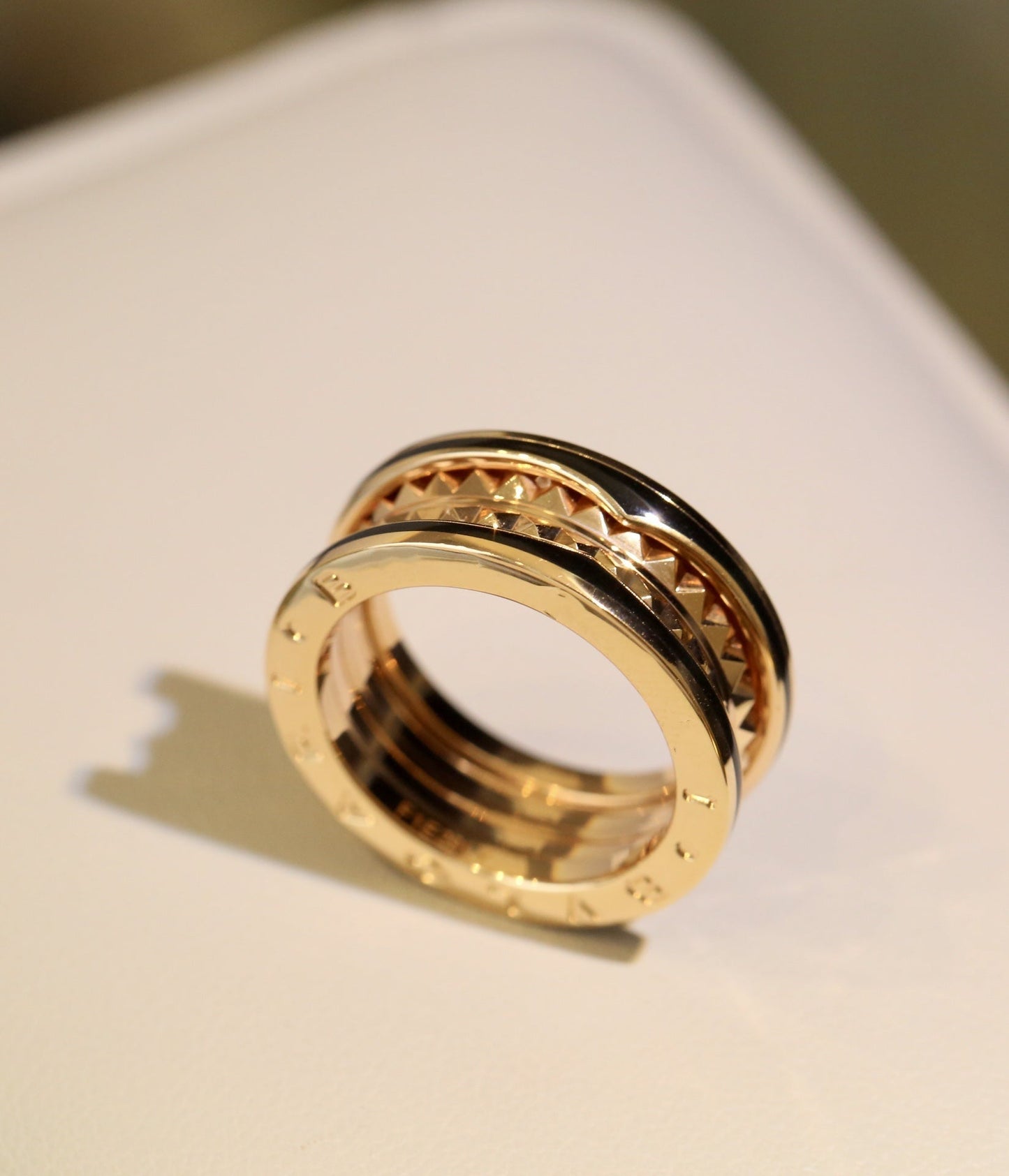 [Marin]ZERO 1 PINK GOLD BLACK CERAMIC RING
