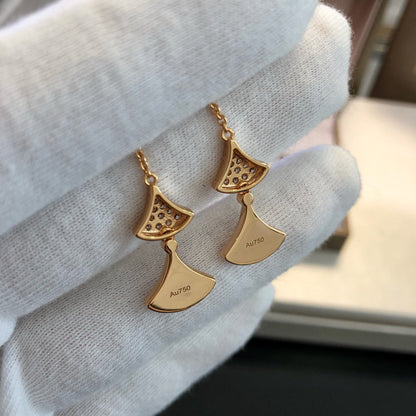[Marin]DREAM EARRINGS 3 MOTIFS DIAMOND MOP PINK GOLD
