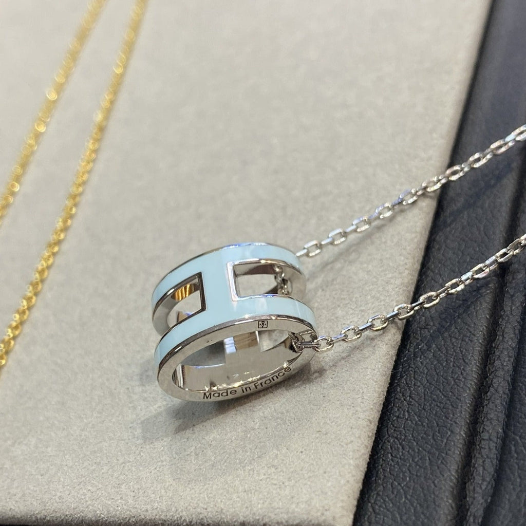 [Marin]POP H LIGHT BLUE NECKLACE