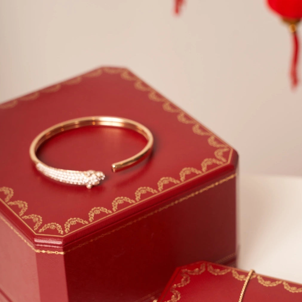 [Marin-Jewelry]PANTHERE Marin-Jewelry GOLD DIAMOND OPEN BRACELET