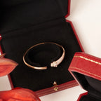 [Marin]PANTHERE ROSE GOLD DIAMOND OPEN BRACELET