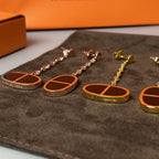 [Marin]CHAINE VERSO BLACK CERAMIC EARRINGS