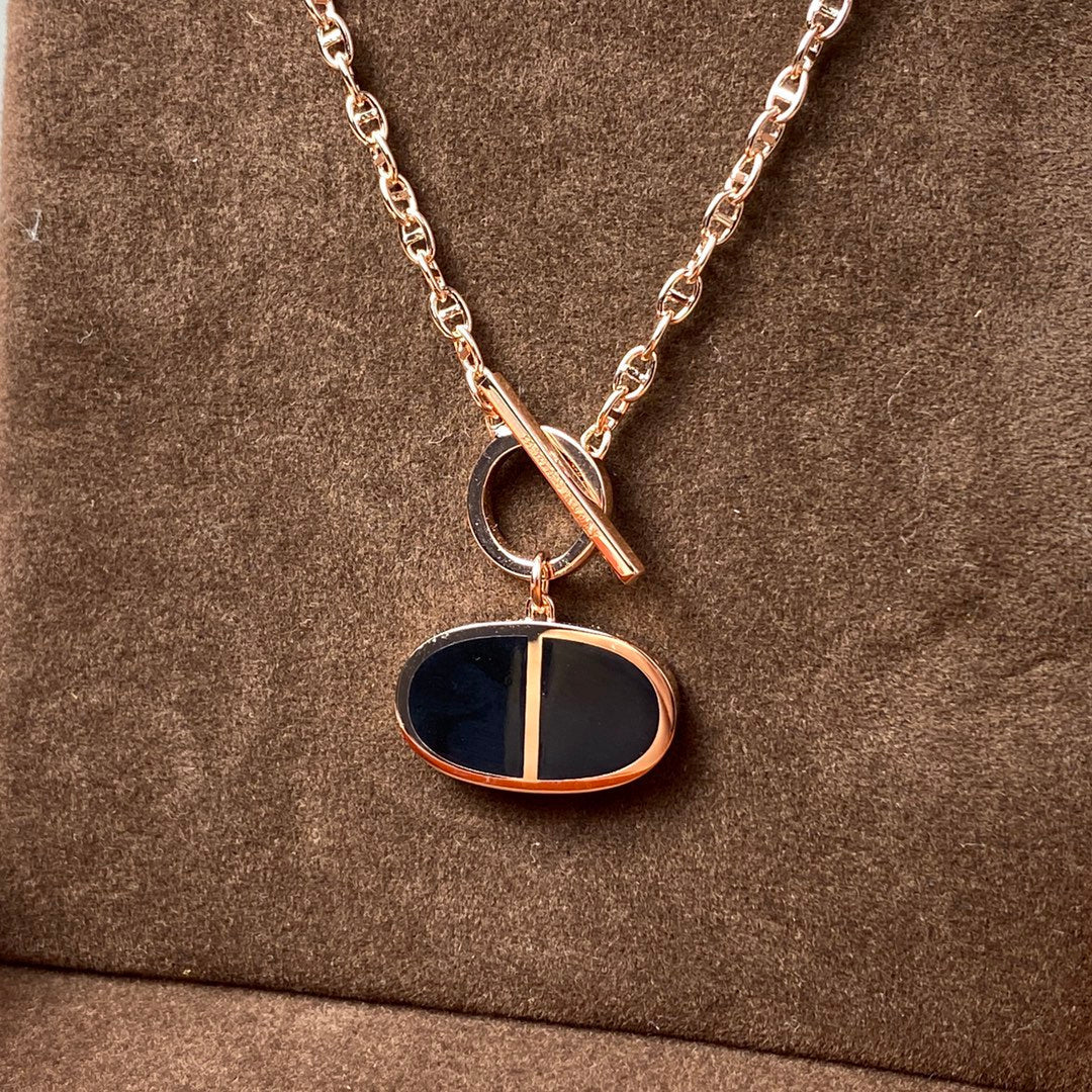 [Marin]COLLIER VERSO EN CÉRAMIQUE NOIRE