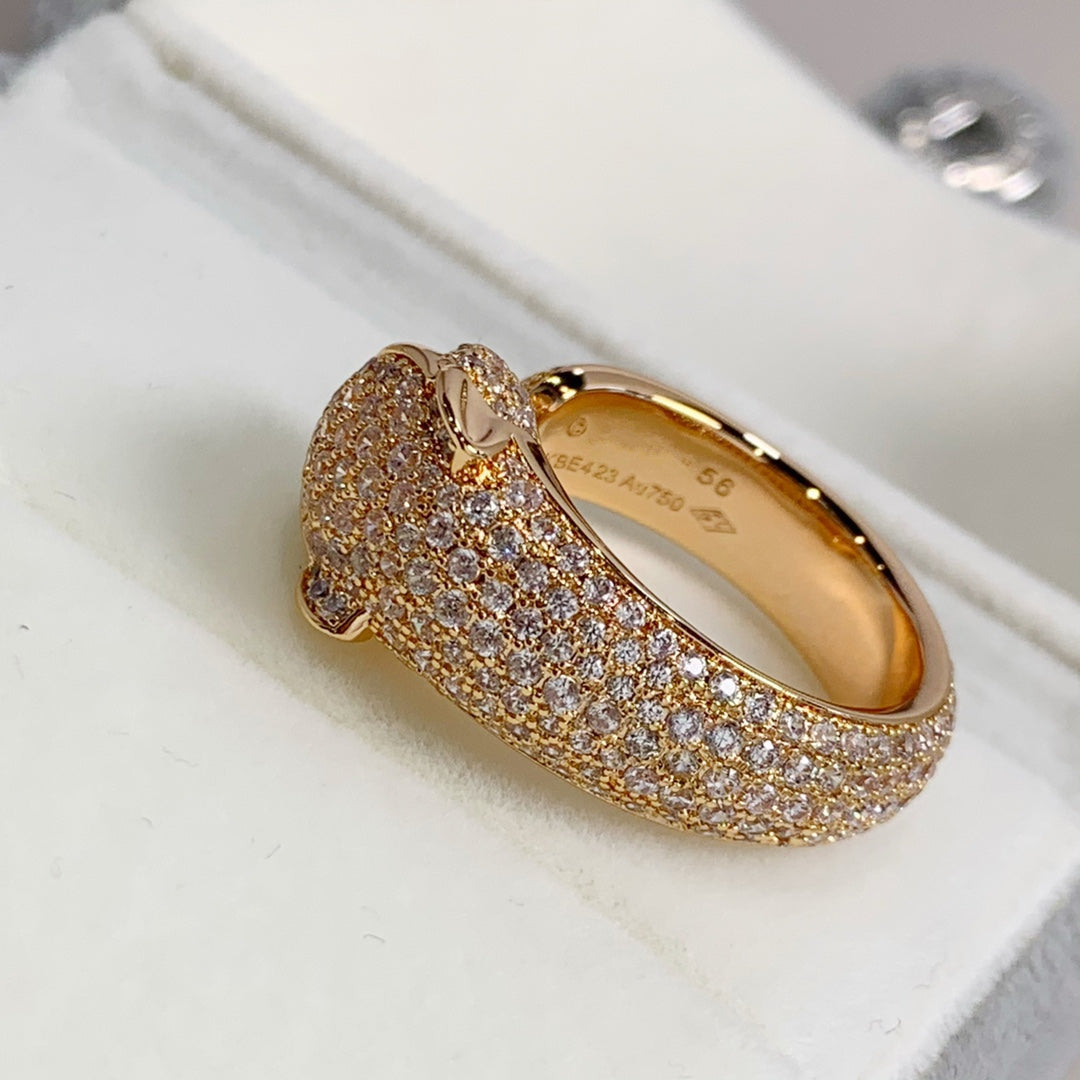 [Marin]PANTHERE PINK GOLD DIAMOND RING
