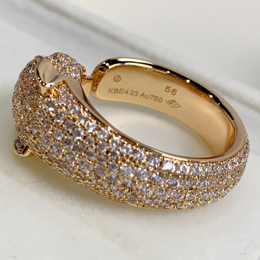 [Marin-Jewelry]PANTHERE PINK GOLD DIAMOND RING
