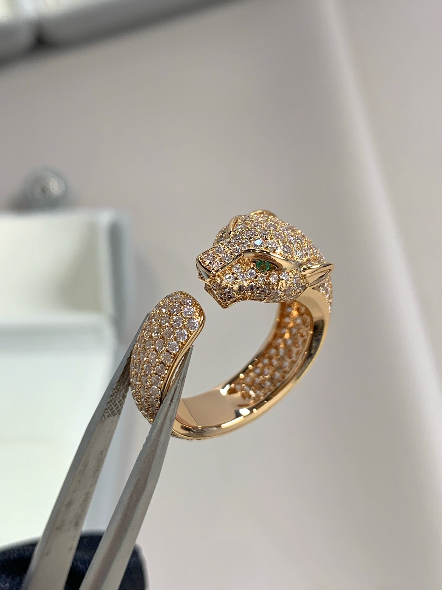 [Marin]PANTHERE PINK GOLD DIAMOND RING