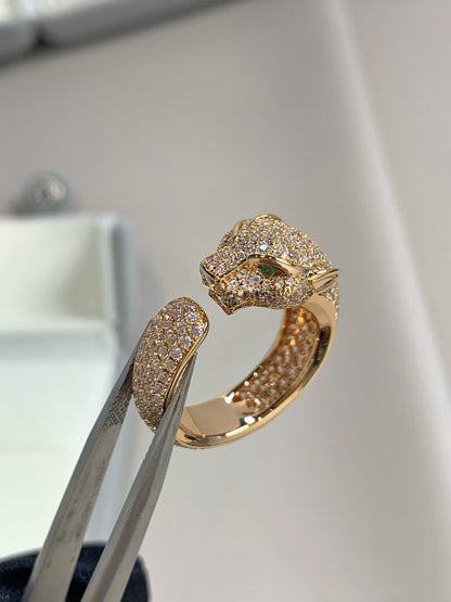[Marin]PANTHERE PINK GOLD DIAMOND RING