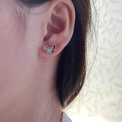 [Marin]BUTTERFLY DARK MOP  EARRINGS