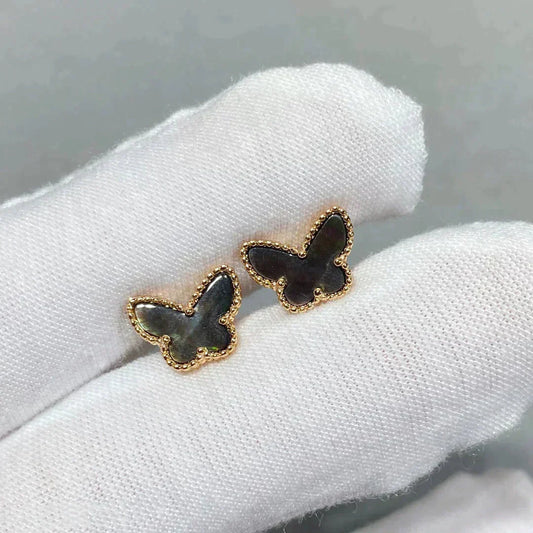 [Marin]BUTTERFLY DARK MOP  EARRINGS