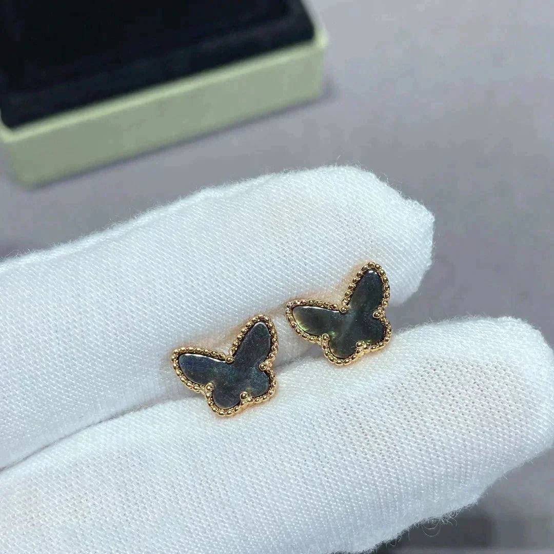 [Marin]BUTTERFLY DARK MOP  EARRINGS