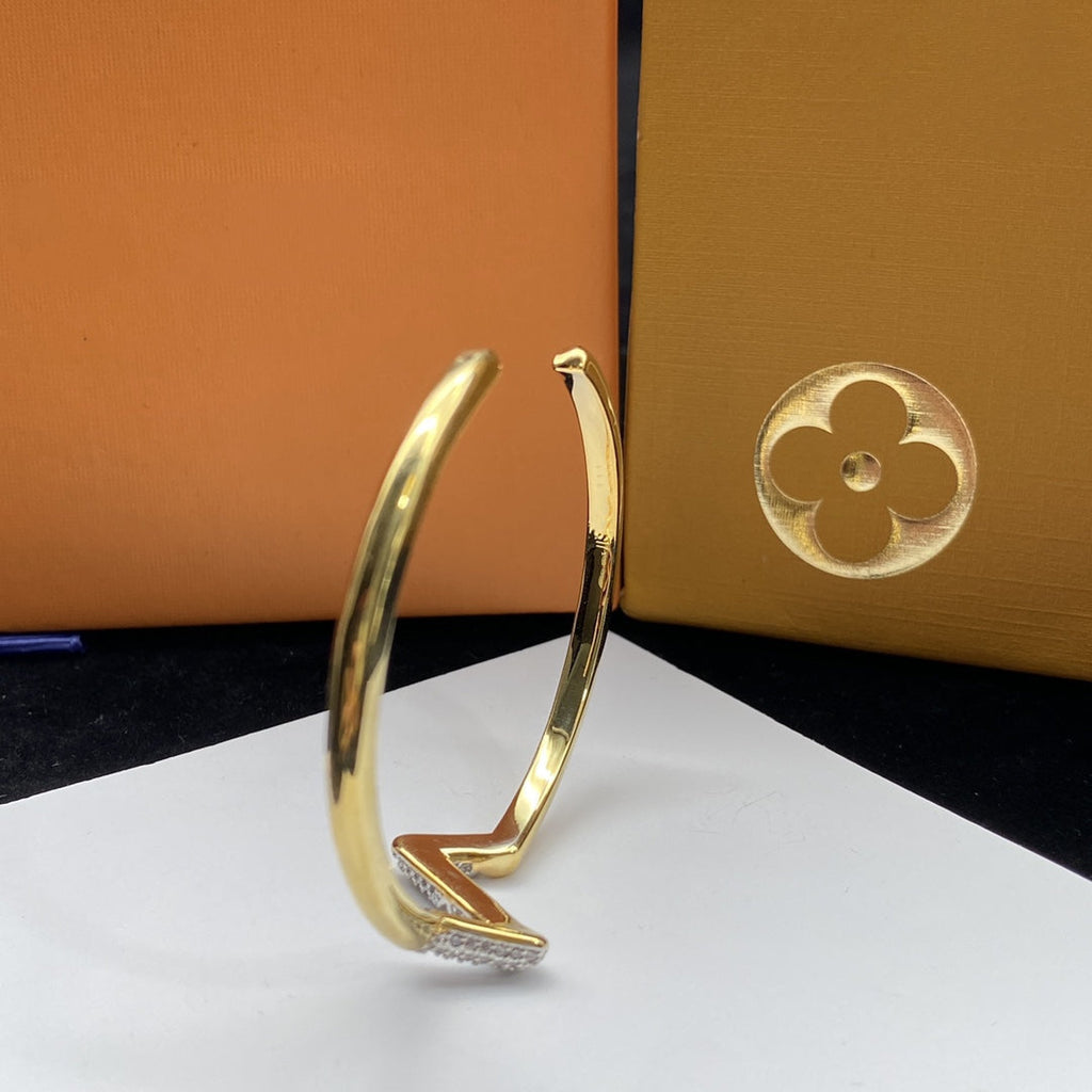 [Marin]VOLTE UPSITE DOWN DIAMOND GOLD OPEN BRACELET