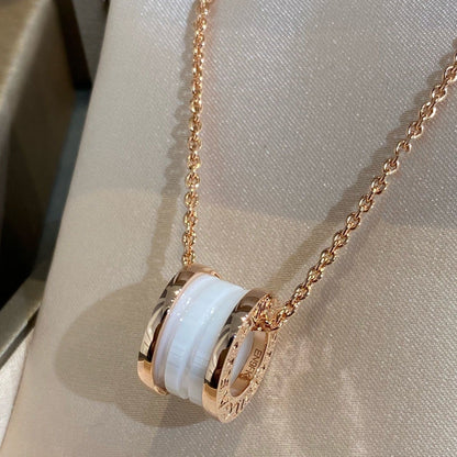 [Marin]ZERO 1 WHITE CERAMIC PINK GOLD NECKLACE