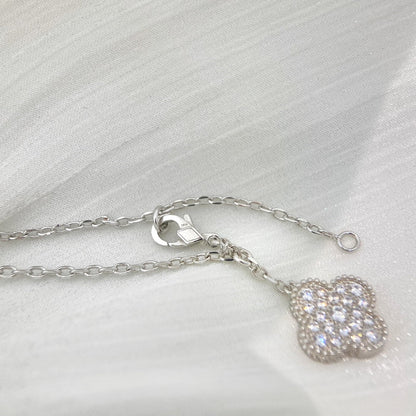 [Marin-Jewelry]クローバー 5モチーフ シルバー ダイヤモンド ネックレス