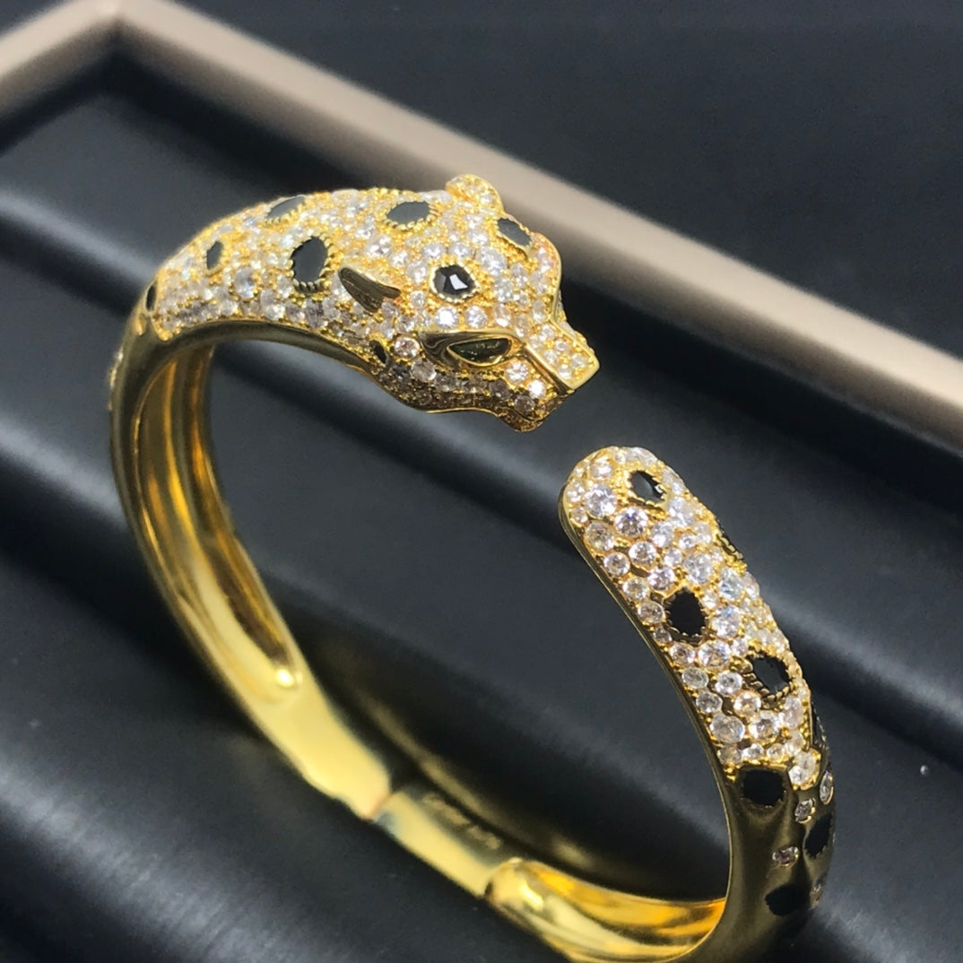 [Marin]PANTHÈRE GRAND BRACELET DIAMANTS