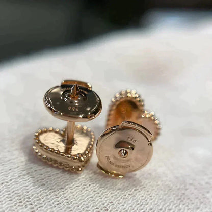 [Marin-Jewelry]HEART CARNELIAN STUD EARRINGS